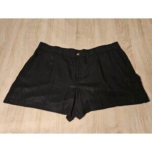 Torrid Plus Size 24 Womens Black Linen Blend Lightweight Shorts
